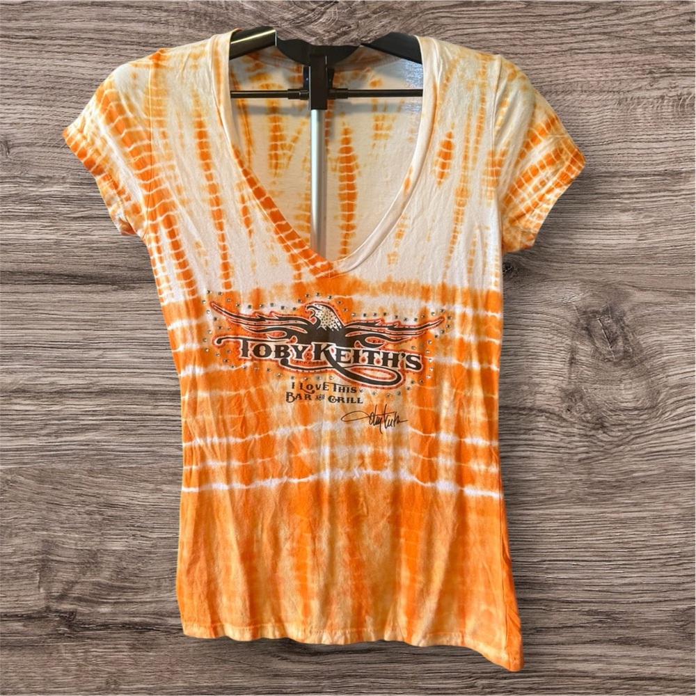 Toby Keith's Orange Tie-Dye Women's Short Sleeve Tee